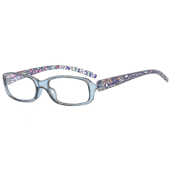 Antistrålningsläsglas Liten ram rektangulär kant Presbyopiska glasögon (blå glasögon power 400) Blue glasses power 400