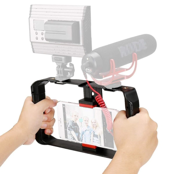 U Rig Pro Smartphone Video Rig Håndholdt Telefon Stablilizer Grip Stativmonteringsstativ
