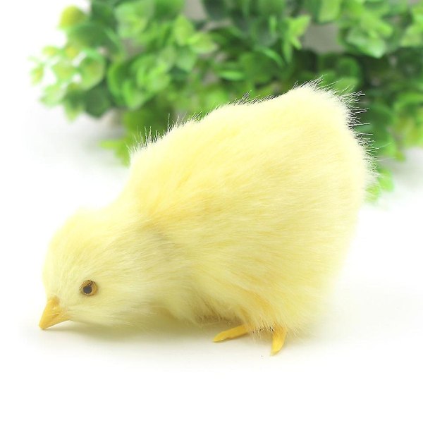 Kyllingleke med galing Mock Chick påskedekorasjon DIY Miniatyr kylling hage dekorasjon Hjem påskefest dekorasjon (Kylling 4) Chick 4
