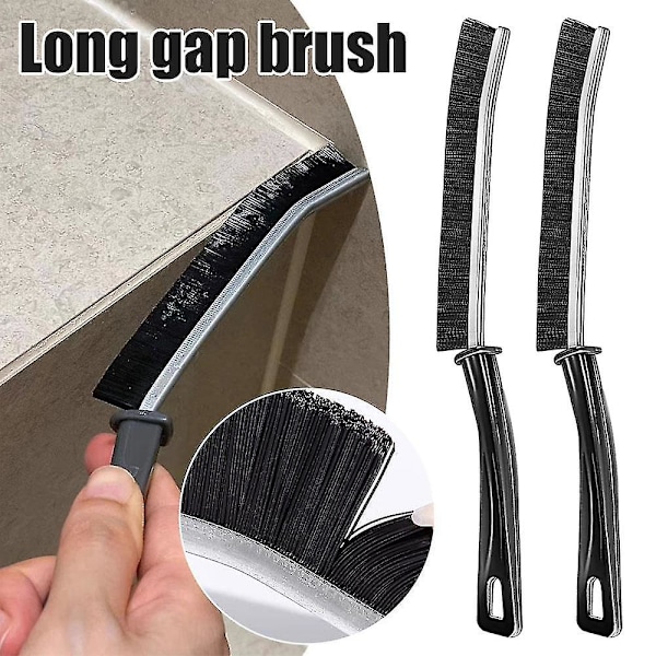 2 Pack Crevice Hard Bristle Cleaning Brush, Multifunctional Gap Cleaning Brush Tool, Bathroom Gap Brush, Grout Cleaner Brush