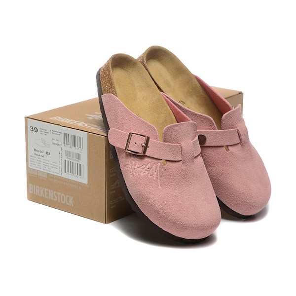 Birkenstock Boston BS Unisex mokkasiner med lukket tå, roserøde 36
