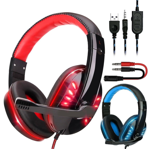Hhcx-ps4 Gaming Headset Headphones Red