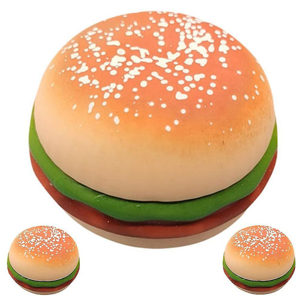 3-pack Hamburger Stretchleksaker Roliga Hamburgerformade Avstressleksaker Burgerformade Klämleksaker