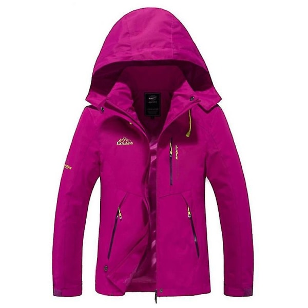 Windbreaker Quick Dry Loverss Kläder Herr/Kvinnor Vattentät Vindtät Huva Outdoor Sports Jacka Lätt vandringsjacka Women Rose Pink XL