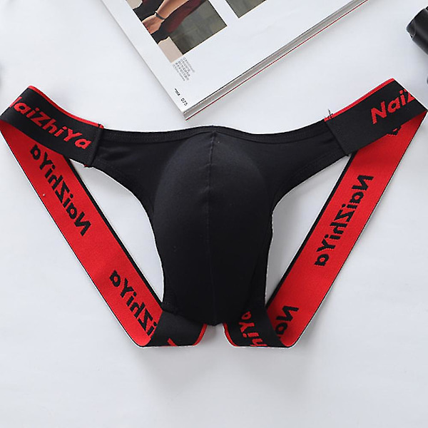 Mænds Sexede Jock Strap Underbukser Briefs Trusser Thong red m