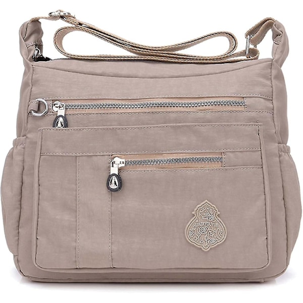 Naisten crossbody-laukku, monikäyttöinen vedenpitävä nylon olkalaukku, crossbody-laukku, kevyt taskukirjat light blue