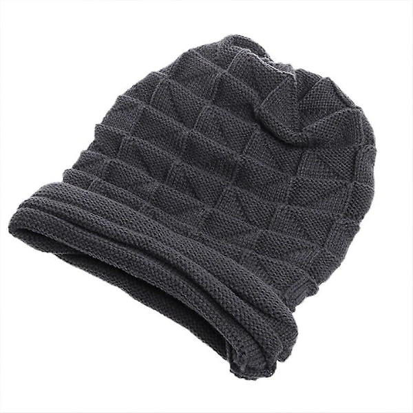 Vinter Stickad Mössor Mössa För Kvinnor Baggy Slouchy Solid Ullmössa Mode Utomhus Varma Bonnet Huvor Kvinnliga Snö Skidvärmare Gorra black