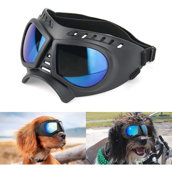 2023 - Hundebriller Øjenbeskyttelse Hundesolbriller Anti-uv-briller Vindtætte hvalpebriller med justerbar