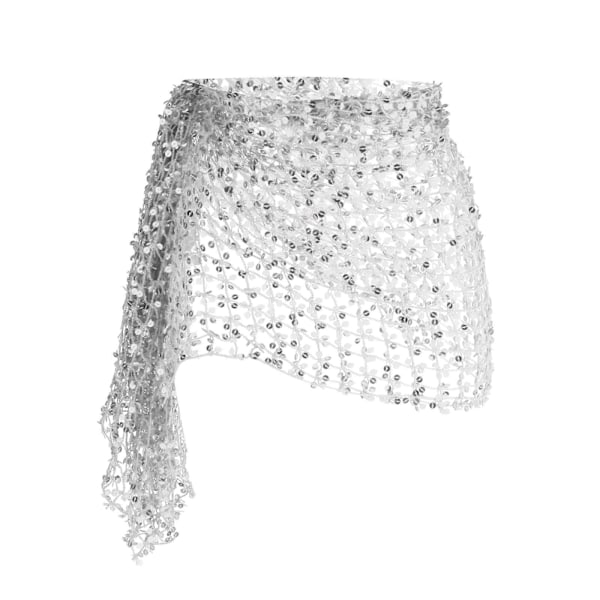 Magdans höftscarf för kvinnor midjescarves höftscarf festivalkläder silver