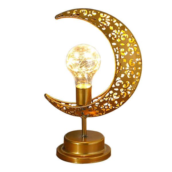 Iron Moon Lamp Ball Holiday koristevalaisin Makuuhuoneen pöytävalaisin tunnelman muotoinen lamppu (Moon Bulb Ball -tyyli)