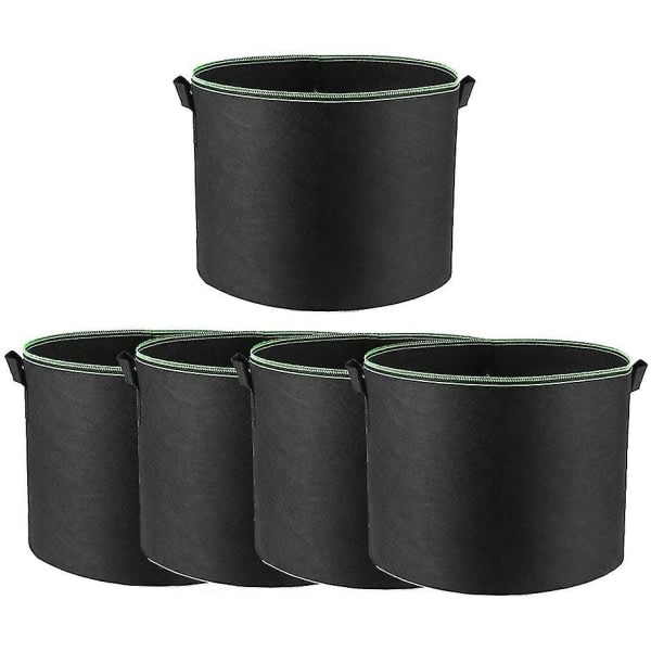 Potatisodlingspåse, 5-pack 10 gallon grönsaksodlingspåsar med visning