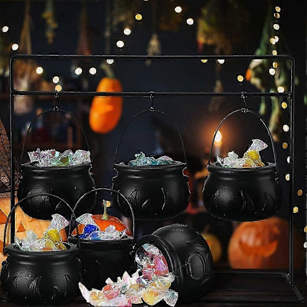 Halloween-gryta Dekoration, 9 st Gryta, Häxgryta Serveringsskålar på Stativ, Halloween Godis Skål Godishållare