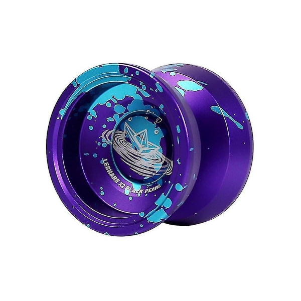 Legetøjsgave reagerer ikke Yoyo Professional Metal Yoyo Legering Yo Ball (lilla blå) Purple Blue