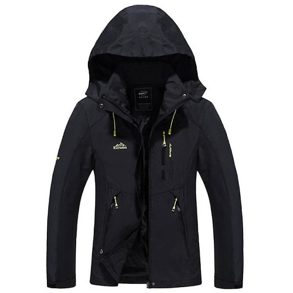 Windbreaker Quick Dry Loverss Kläder Herr/Kvinnor Vattentät Vindtät Huva Outdoor Sports Jacka Lätt vandringsjacka Women Black M