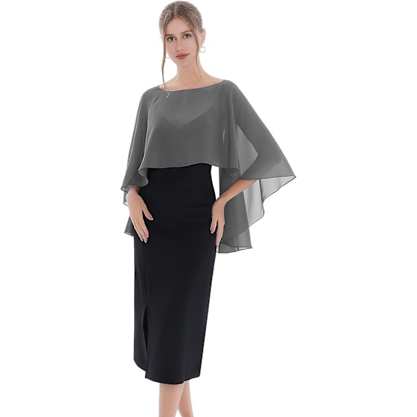 Gennemsigtige Chiffon Capelets Til Kvinder Elegante Sjal Til Aftendragter Og Bryllupper fx-124