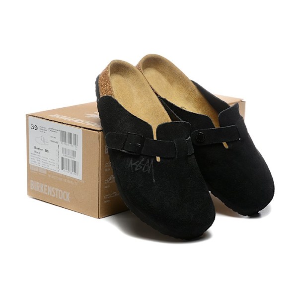 Birkenstock Boston BS Unisex mokkasiner med lukket tå, sort 41