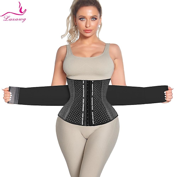 Lazawg Kvindernes Taljetræner Body Shapers Slank Tummy Control Bælte Talje Cincher Korset Mave Postnatal Bandage s9192-b- xl