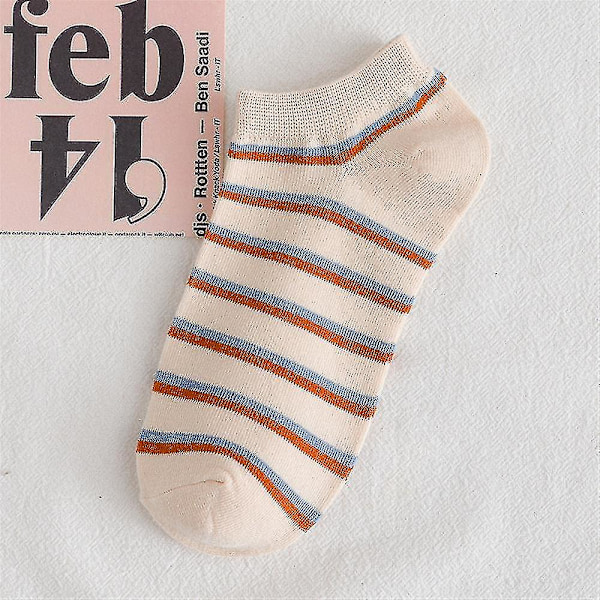 '10 Ps Teen Girls Socks Low Cut Socks Able Ladies Casual Socks(lattice)