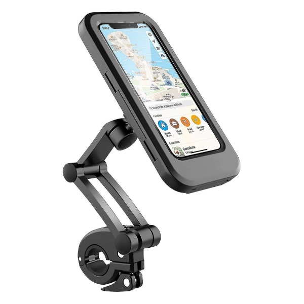 Vattentät cykeltelefonhållare Motorcykelstyre telefonhållare med TPU-pekskärm