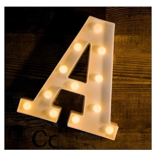 A Led Letter Lights Sign 26 Alphabet Night Light Bryllupsfødselsdagsfest A
