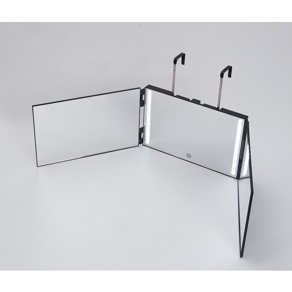 Splinterny stil spejl til Self HairCut 360 spejl med LED lys, Trifold Self Haircut spejl