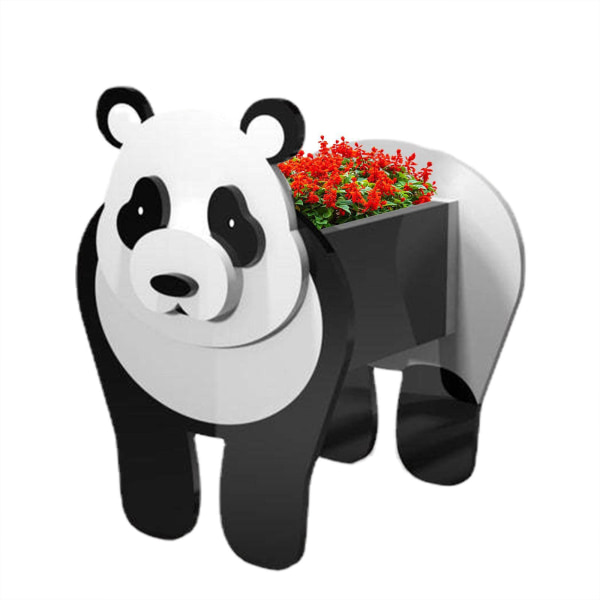 Luova ja ainutlaatuinen lemmikkien kukkaruukun istutus kukkaruukku (panda)