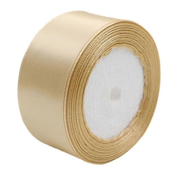 1 Rulle 40mm 22 Meter Silkesatinband för Bröllop (Champagne)