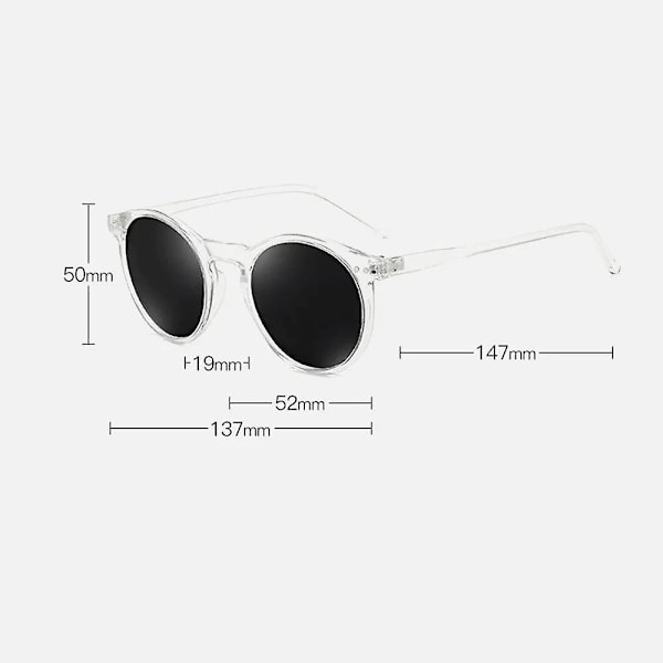 Unisex Gradient Lens Transparent Full Frame Polarized Uv Protection Coated Solbriller blue transparent frame