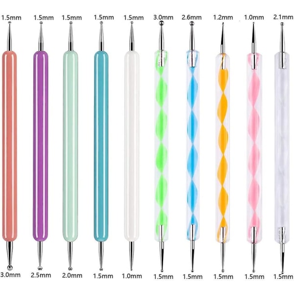 10pcs Nail Art Brushes|nail Art Dotting Tool Set | Nail Art Pen