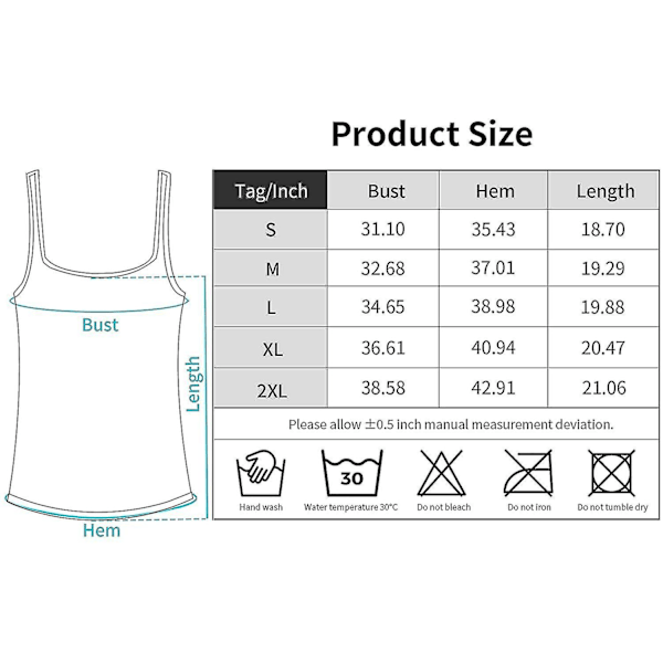 Kvinners bomullskamiseol med hylle-BH bredere justerbare stropper grunnleggende tanktopper red 2xl