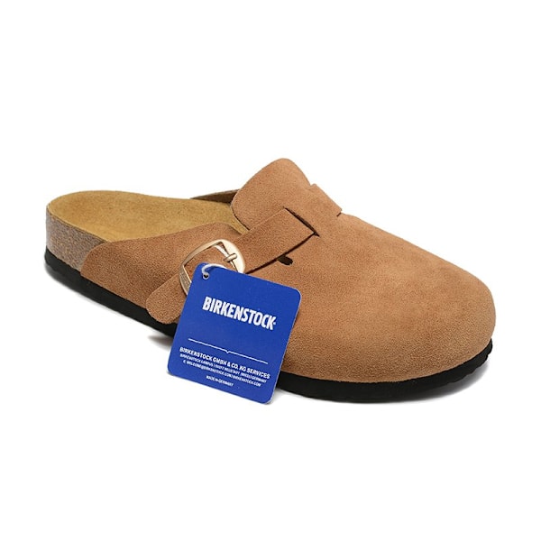 Birkenstocks Boston big buckle maroon Unisex mockaskor med sluten tå 39