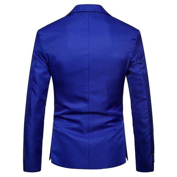 Kavaj för män Business Casual Slim Fit kostymjacka Blue M