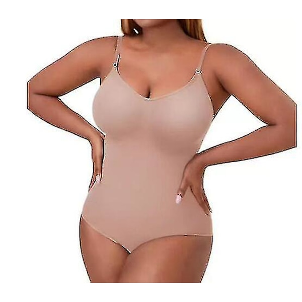 Body för kvinnor, maghållande shapewear, sömlös skulpterande trosa, rumplyft khaki m