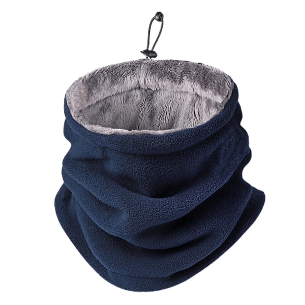 Unisex udendørs halsvarmer vinter tykt varmt fløjlstørklæde til cykling på ski (marineblå) Navy Blue