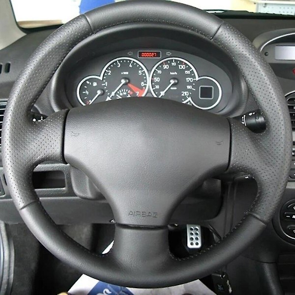 Rattskinnsöverdrag för Peugeot 206 1998-2005 206 SW 2003-2005 206 CC 2004 2005 Anpassat Microfiber Läder beige line