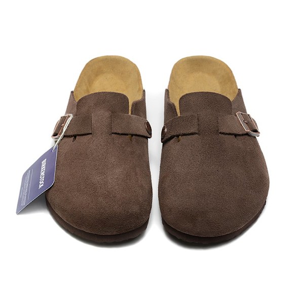 Birkenstock Boston BS Unisex ruskindssko med lukket tå, Brun 43