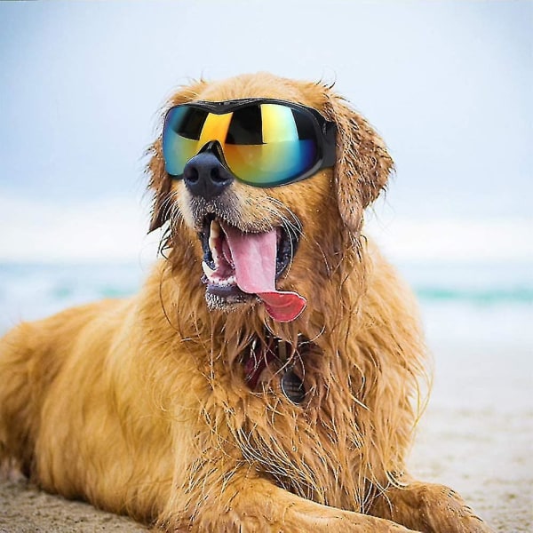 UV-suojatut aurinkolasit suurille ja keskikokoisille koirille Black
