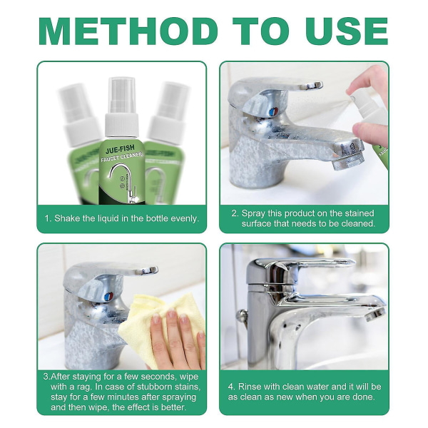 Renovering af vask Afkalkningsmiddel dræber tagrender Virus og bakterier velegnet til vandhaner Vask