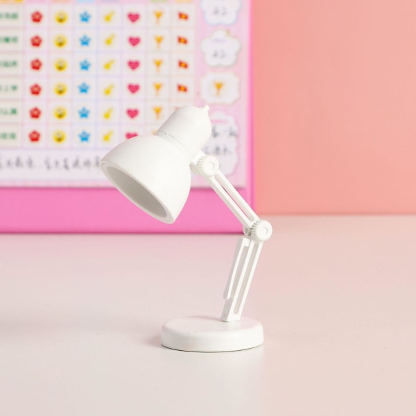 2kpl Mini Pieni Pöytälamppu Led Taittuva Kannettava Pieni Yövalo Magneettinen Imu Lämminvärinen Silmiensuojaus Lukupöytälamppu klipsillä (LD02-valkoinen) LD02-white