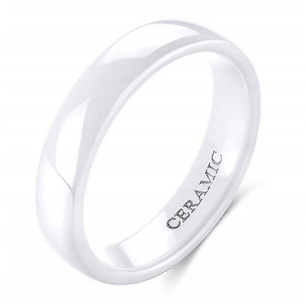 11 2mm 4mm 6mm vit keramisk ring för män kvinnor vigselförlovningsringar Klassisk specialdesign Smycken-4mm vit 11