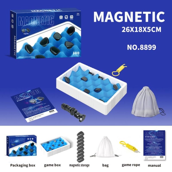 Den nya magnet leksak pusselspel magneter brädspel jish 2 stk (skumboks)