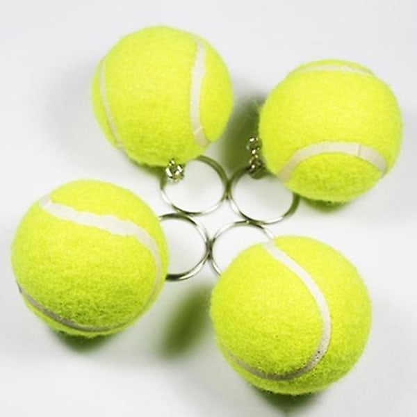 Fornnerg Kreativ Konstgjord 3D Tennisboll Hänge Nyckelring Sport Söt Nyckelkedja