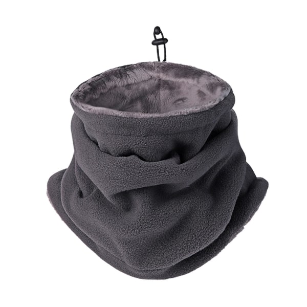 Unisex udendørs halsvarmer vinter tykt varmt fløjlstørklæde til cykling på ski (grå) Gray