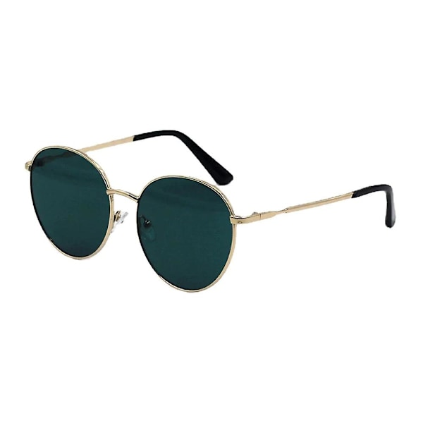 Unisex ovale metall full frame mote UV-beskyttelse solbriller dark green