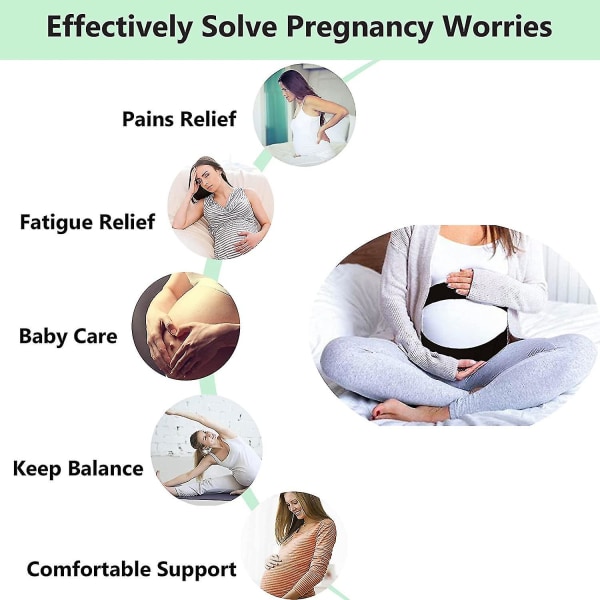 Graviditetsmavebånd, multifunktionelt graviditetsstøttebælte, bærbart graviditetsmavebånd til smertelindring Xl