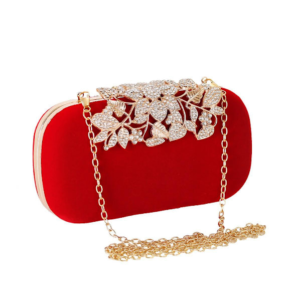 Kvinners Aftenveske med Blomsterlukning Rhinestone Krystall Clutch Pung til Bryllupsfest