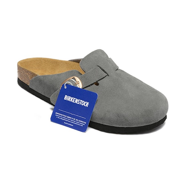 Birkenstock Boston Big button grå Unisex mokkasiner med lukket tå 36