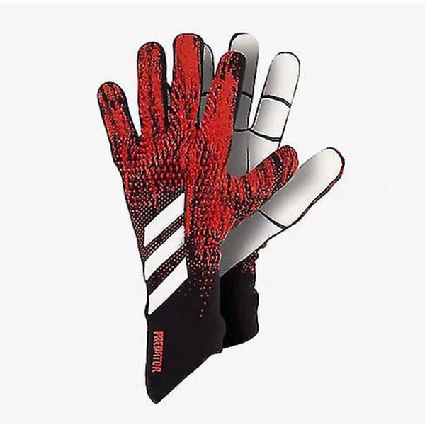 Professionella silikongummi Vattentäta halkfria handskar Latex Fotboll för vuxna barn Målvaktshandskar NOD9 red and black 6