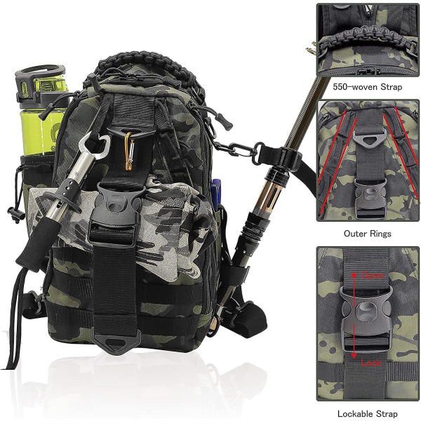 Tactical Backpack Military Assault Pack Rucksack For Hiking Fishing