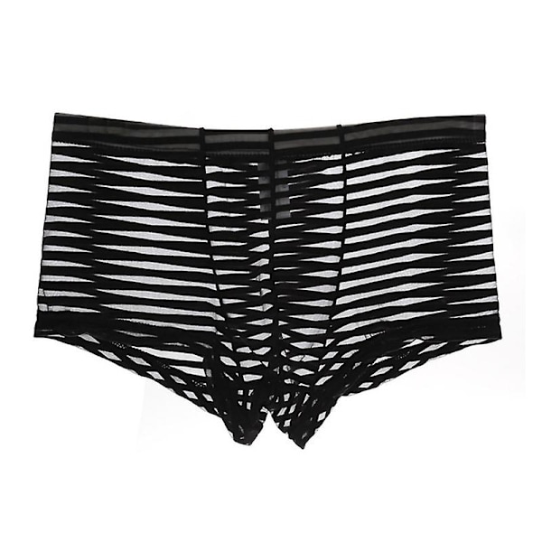 Menn Boxer Shorts Panties Mote Transparent Briefs Stripe Low Rise Underpants Sexy Menn Underbukse Mann Bodysuit Trunk Pant 1 m